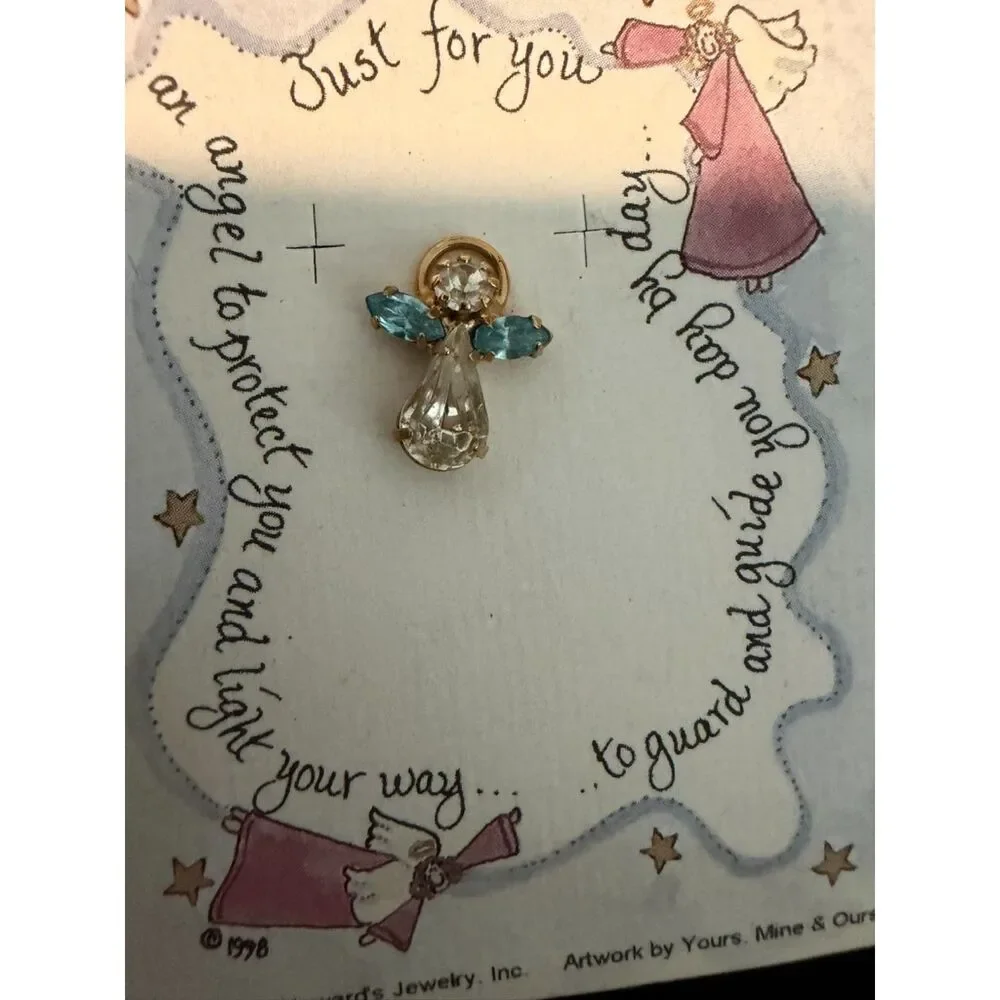 howard's jewelry carded austrian crystal december angel pin